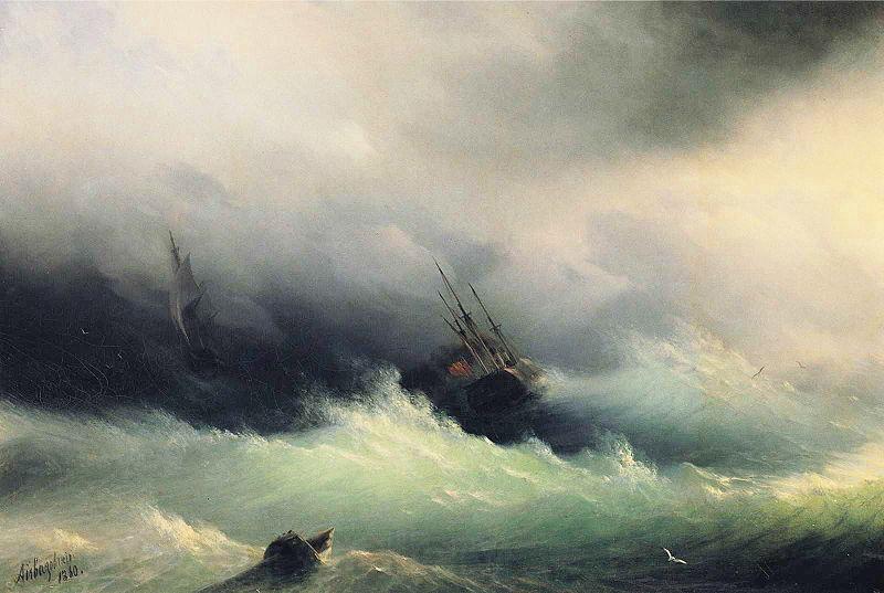 Ivan Aivazovsky Ships in a Storm